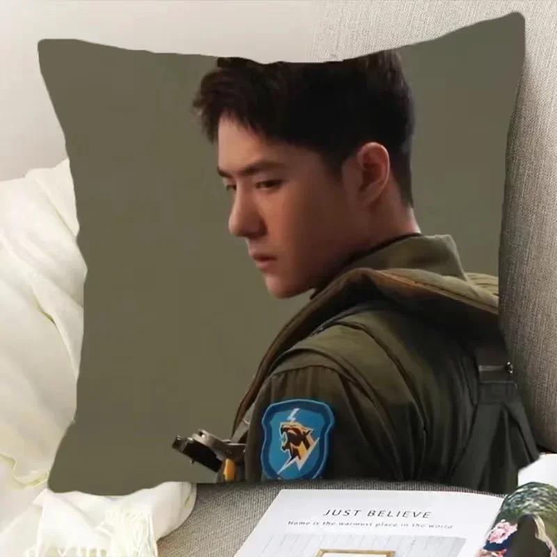 Ван Ибо Ибо Постер Двусторонняя наволочка с принтом Китайский фильм Рожденный летать Лей Ю Кадры из драмы Домашний декор для автомобиля Наволочка для подушки