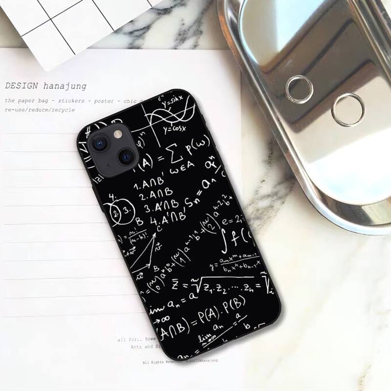 Physics Chemical Mathematics Phone Case For iPhone Mini 11 12 13 14 15 Pro XS Max X Plus SE XR Shell