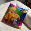 Abstract Faces Cushion Cover Soft Decorative Pillow Case Suitable for Bedroom Sofa Car Travel Use