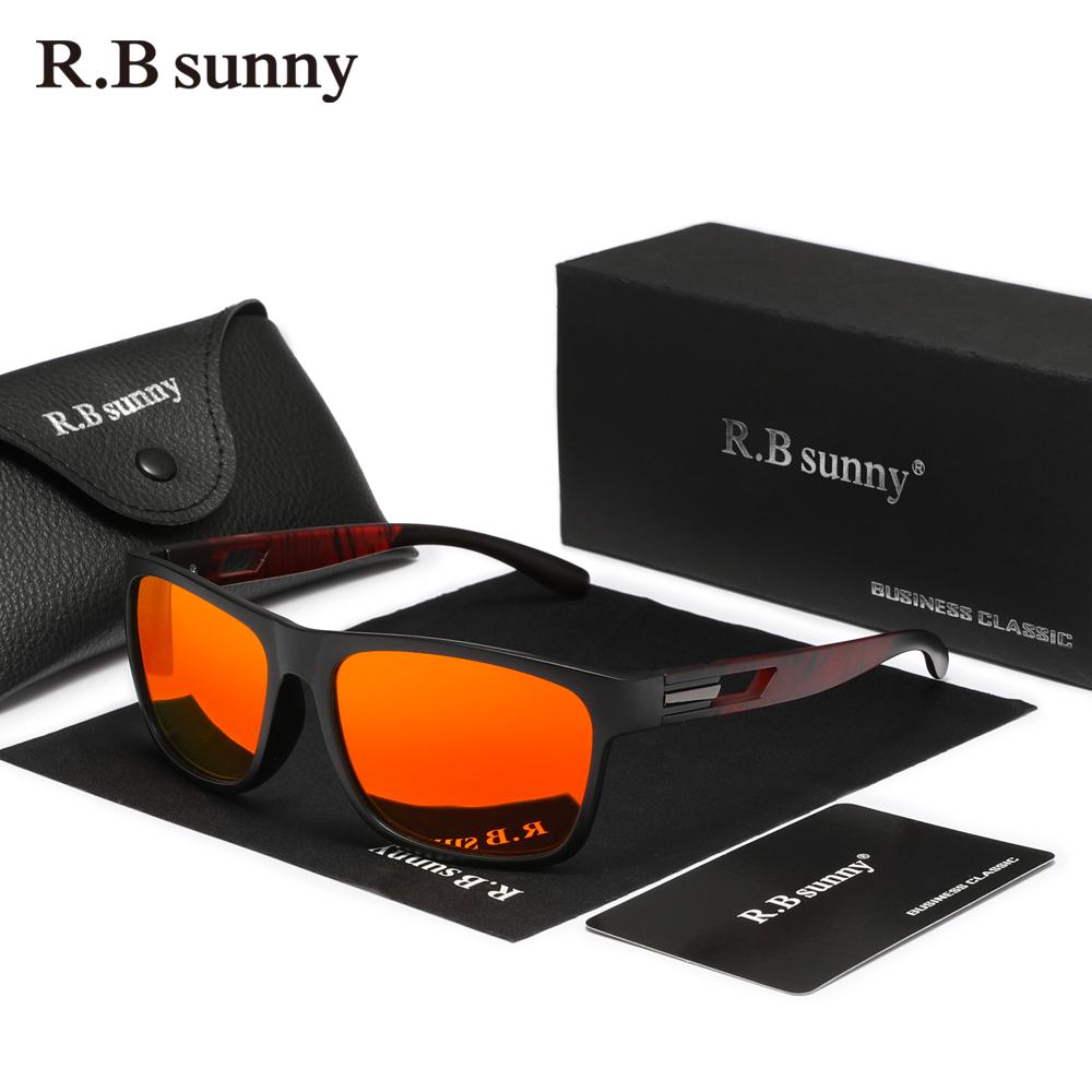 RBsunny Модные спортивные поляризованные солнцезащитные очки мужские прямоугольные полнокадровые очки с зеркальными линзами UV400 антибликовые женские очки для активного отдыха