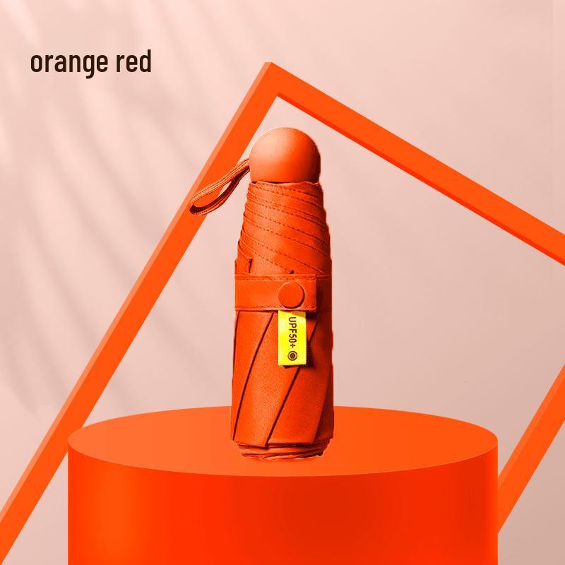 Компактный складной зонт с защитой от УФ-лучей и черной подкладкой