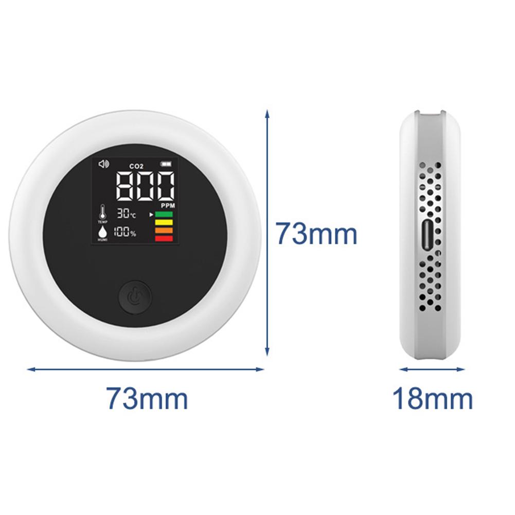 3 в 1 детектор CO2 портативный измеритель углекислого газа с пряжкой инфракрасный датчик NDIR зарядка через USB для озеленения комнат туризм
