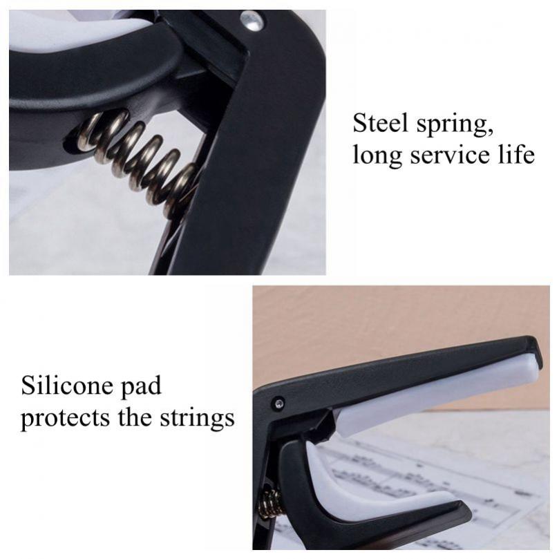 Пластиковый стальной гитарный каподастр для акустической электрогитары, зажим для настройки гавайской гитары со съемником штифтов, аксессуары для гитары