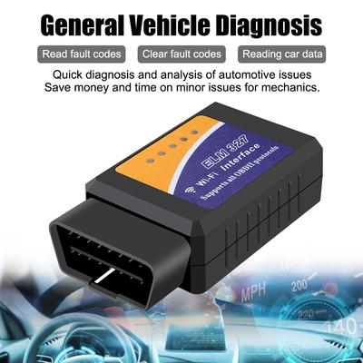 Считыватель кодов неисправностей автомобиля для iOS Android Автоаксессуары 1 шт. OBD2 сканер Инструмент для автоматической диагностики ELM327 WIFI V1.5 OBDII адаптер