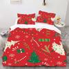 Christmas Style Digital Printed Duvet Kit - Polyester - Bedroom Decor -1 Bed Cover +2 Pillowcases (no Pillow Core)