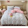 Class a Winter Milk Velvet Four-piece Set Ins Cartoon Thickened Student Bed Three-piece Bed Sheet Quilt Cover Bed Sheet