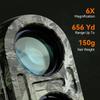 ACPOTEL Range Finder for Hunting PF2E, 600m Laser Rangefinder, 7° Big Field View, with Rain and Fog Ranging Mode, BOW Mode