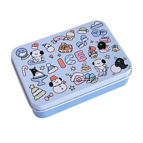 Коробка для хранения конфет, шоколада, печенья, органайзер с рисунком щенка, устойчивая к ржавчине, не деформируется