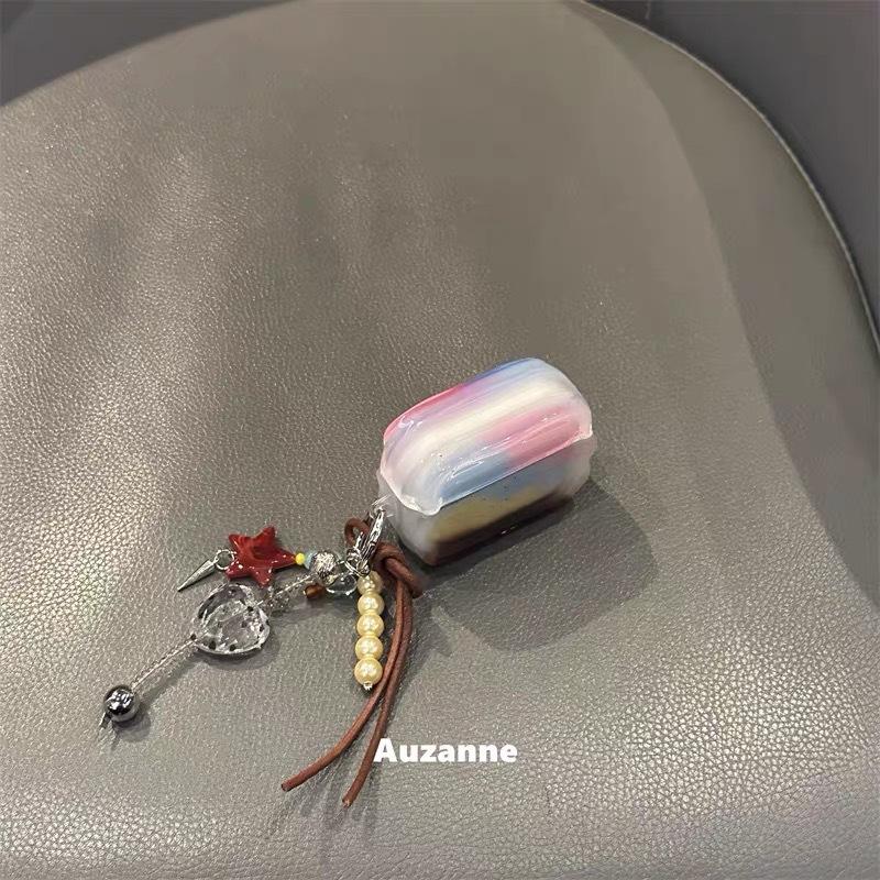The new gradual change smudge is suitable for AirPodspro1 earphone cover Apple Bluetooth protective case 1st generation 1 soft silicone women