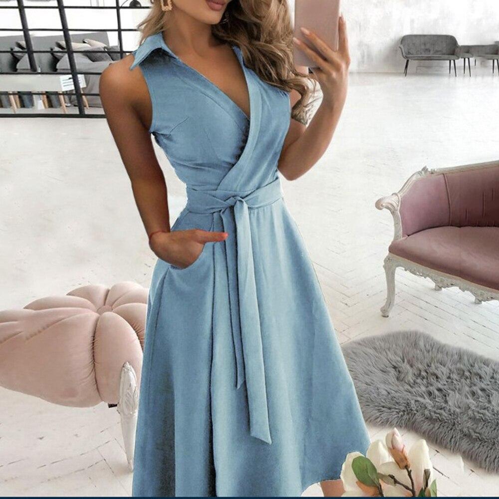 Сексуальное женское платье без рукавов с открытой спиной и глубоким v-образным вырезом, лето 2021, повседневное офисное элегантное черно-зеленое женское платье для женщин, халат