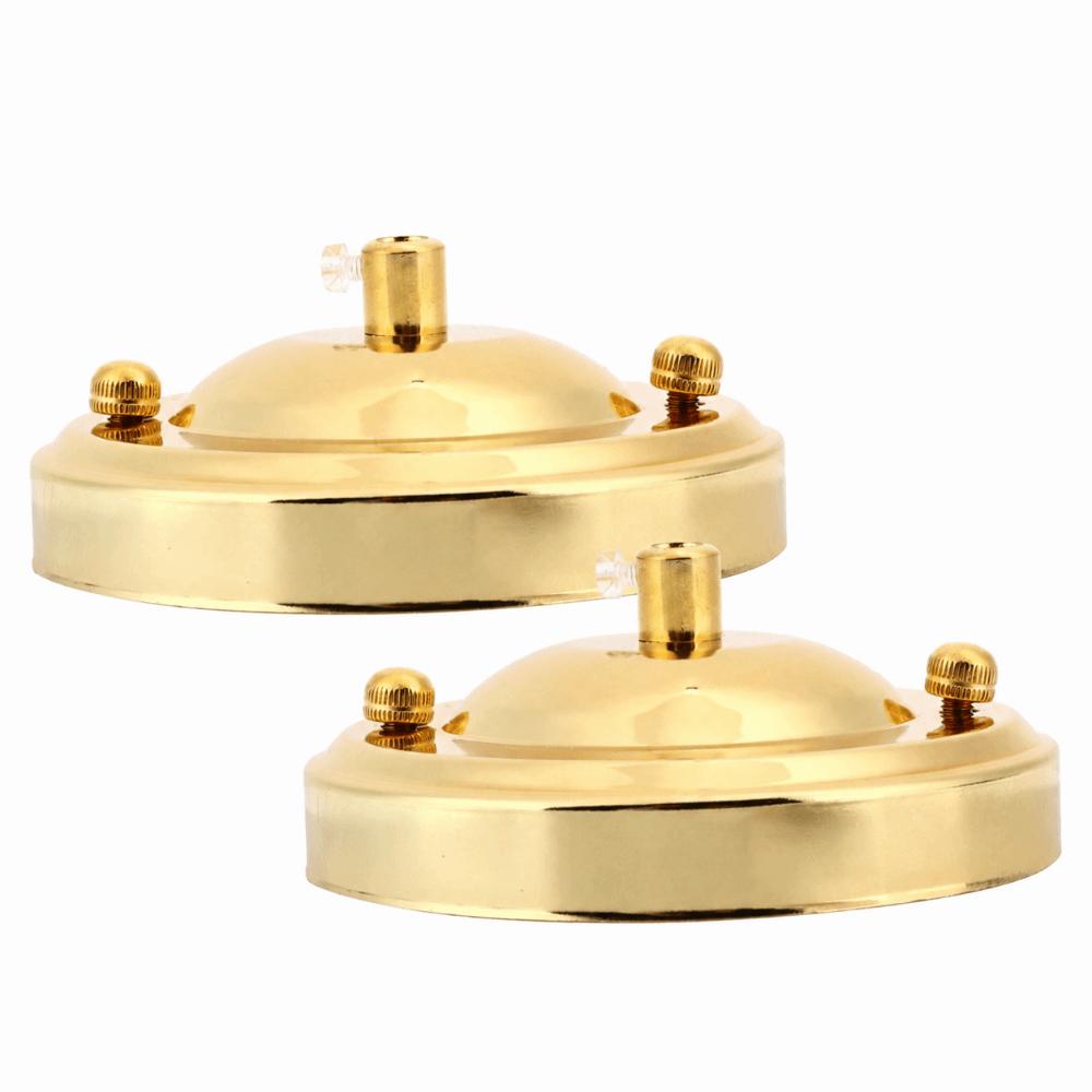 2 Pack Gold or Antique Bronze Chandelier Plate Holder Ceiling Canopy Hook Indoor Lighting