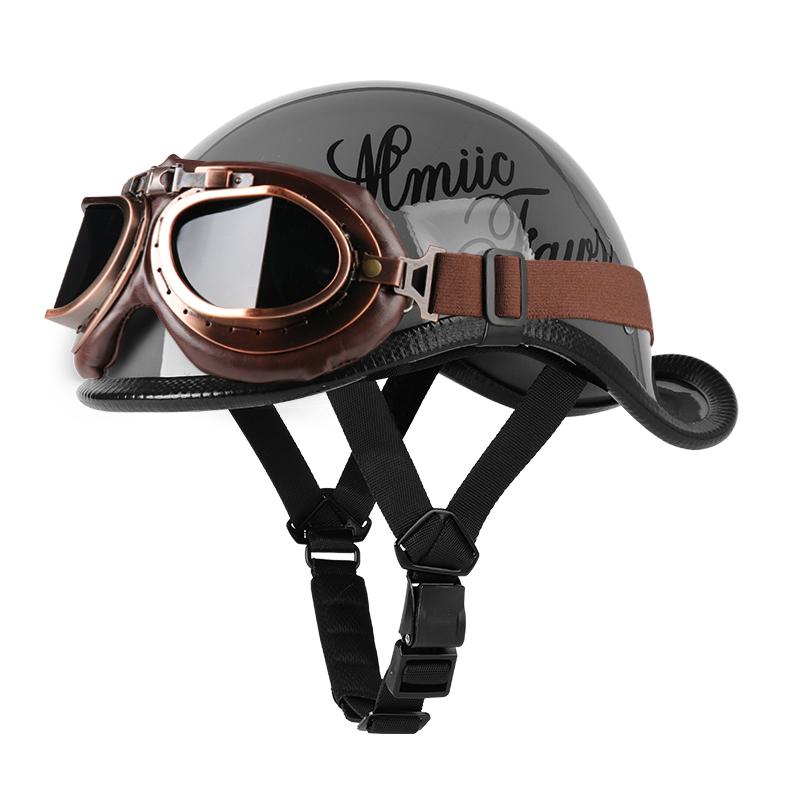 VGV Полушлем мотоциклетный шлем Электромобиль велосипед Езда Локомотив для Круизера Ретро Четыре сезона Унисекс подросток ребенок