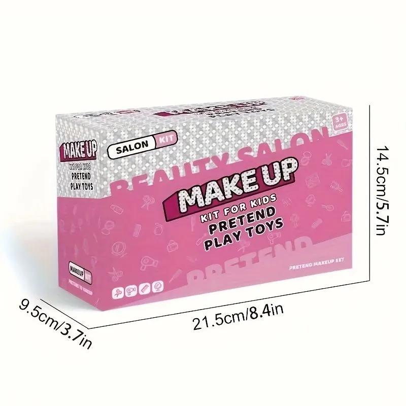 hairdresser set for children, toys for girls, 17 items, 3 + 6 + (pink, fuchsia)