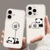 Funny Cute China Panda Clear Phone Case For iPhone16 15 14 13 12 11 Pro MAX Shockproof Covers