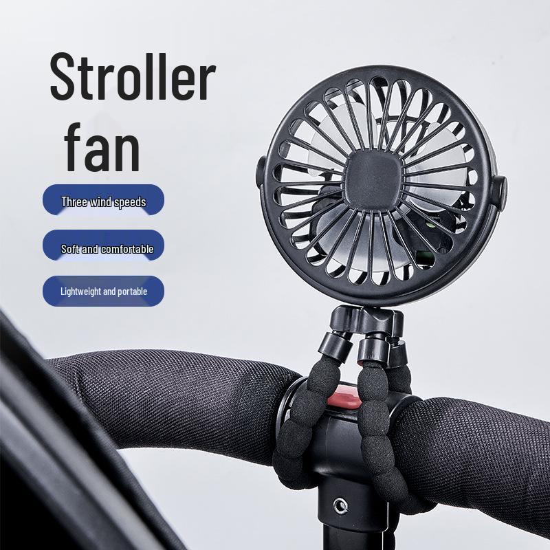 Octopus Portable Student Stroller Fan: Cute Handheld and Desktop Electric Fan