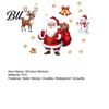 Holiday Window Decals Christmas Static Clings, PVC Santa Claus Snowman And Elk Removable Stickers Decals, Waterproof Reusable Glass for Store Bathroom