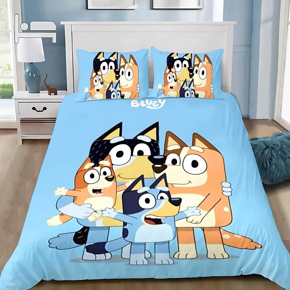 New design B-Blueys Duvet Cover Pillowcase 2/3pcs Bandit Chilli Bedding Set Adult Boy Girl Bedroom Children Single Double