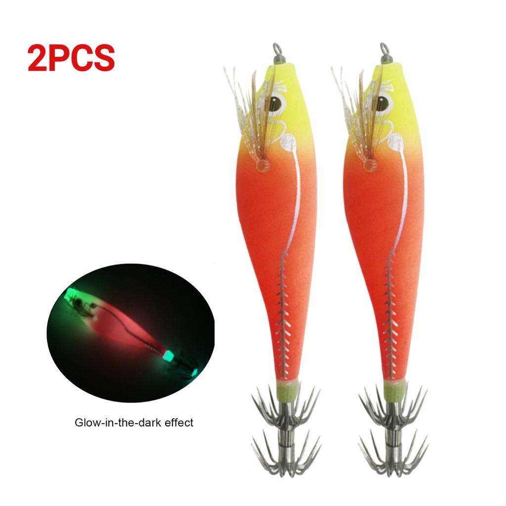 Светящаяся рыболовная приманка, светящаяся в темноте приманка для креветок, приманка для джиговой ловли, приманка для рыбалки в виде кальмара для осьминога, поддельные рыболовные снасти для каракатицы, жесткая наживка, морские приманки, снасти