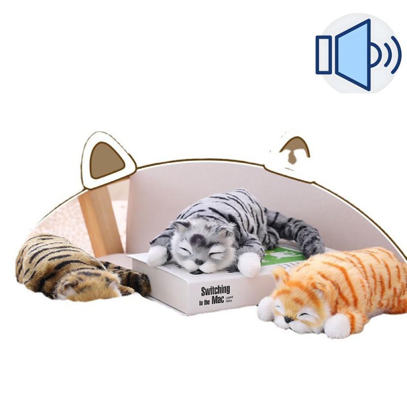 Electric Rolling Cat Plush With Sound And Soft Short Fur For Childrens Gift