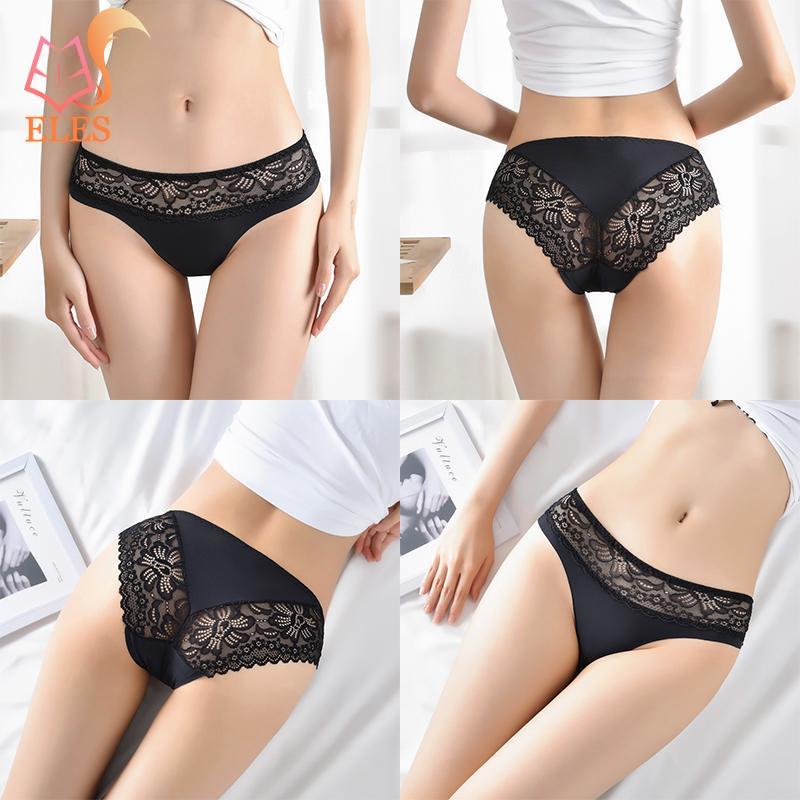 Women's Sexy Lace Stitching Panties Soft Seamless Briefs Summer Low Waist Underwear Ladies Gifts