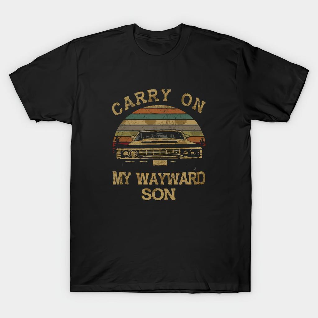 Carry on my wayward son - vintage Black T shirt Size S-4X Casual
