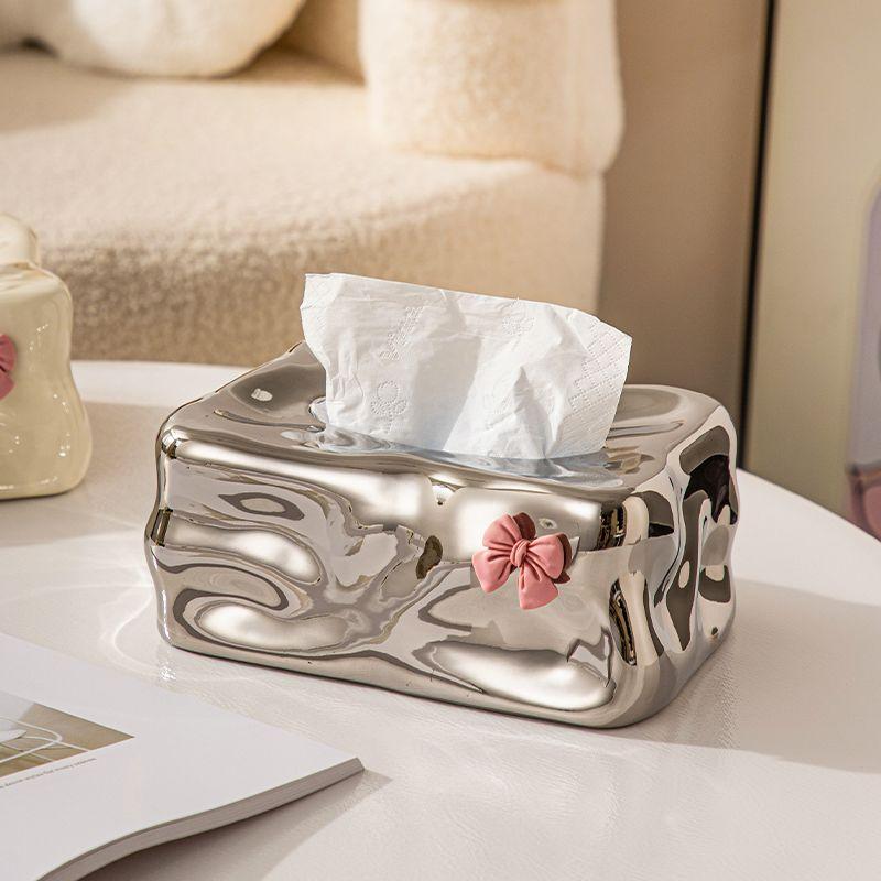 Керамическая коробка для салфеток, бумажная коробка для хранения салфеток, столовая, гостиная, украшение для рабочего стола, бумажные полотенца