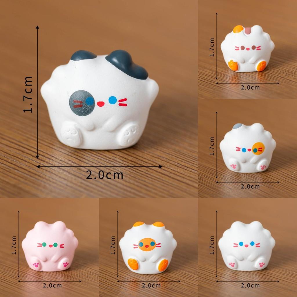 Милая фигурка кошки из смолы с мультяшным дизайном для декора стола в машине и идея для подарка