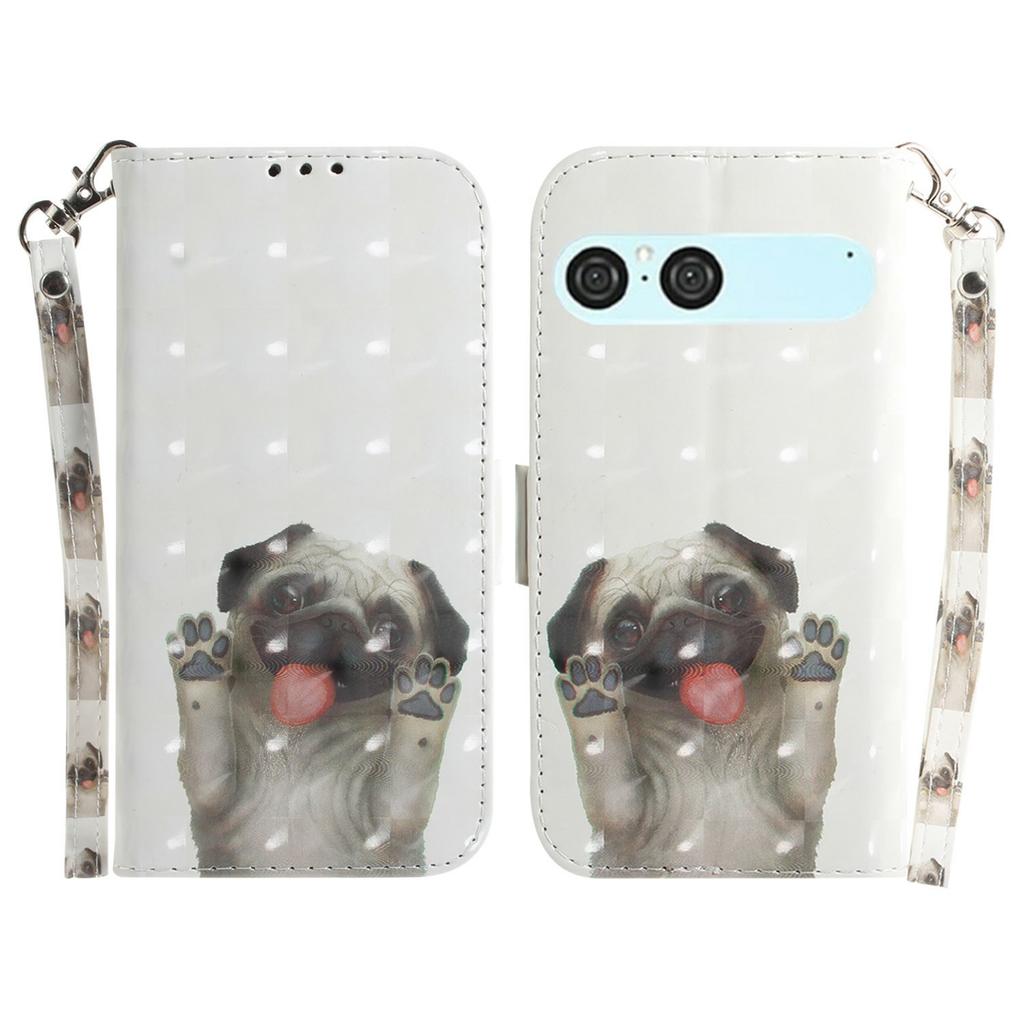 For Sony Xperia 10 VII Case Pattern Printing Leather Wallet Phone Cover with Wrist Strap