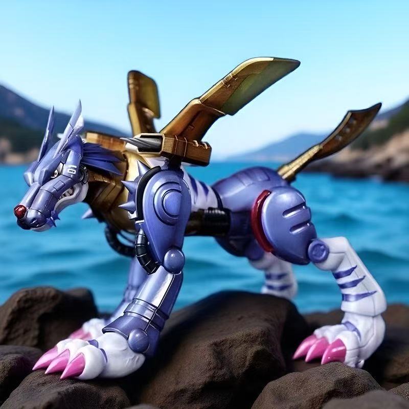 9cm/3.54inch Anime Digimon Adventure Figure Metal Garurumon Action Figures Pvc Statue Collection Model Toys Gifts