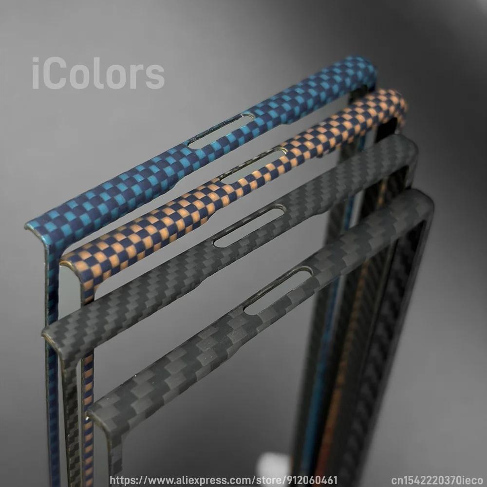 For Samsung Galaxy Fold 8 Ultra Front Cover Aramid Carbon Fiber Bumper Ultra-Thin Slim Frame ,Back Cover Not included