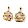 [K6617] - Gold Plated Earrings 'Goddess' White Gold - 25x15 Mm