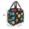 Kawaii Planets Cute Solar System Insulated Lunch Bag for Women Office Cooler Thermal Food Box Tote Lunch Boxes Container