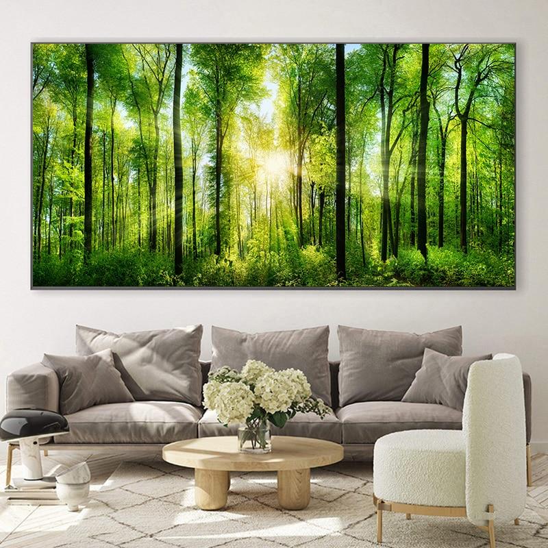 Древо жизни Густав Климт Пейзаж Цветы Настенная картина на холсте Скандинавский постер с принтом Картина для гостиной Домашний декор