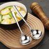 Stainless Steel Thickening Spoon Creative Long Handle Durable Hotel Hot Pot Spoon Soup Ladle Korean Soup Scoop Home Kitchen Tool