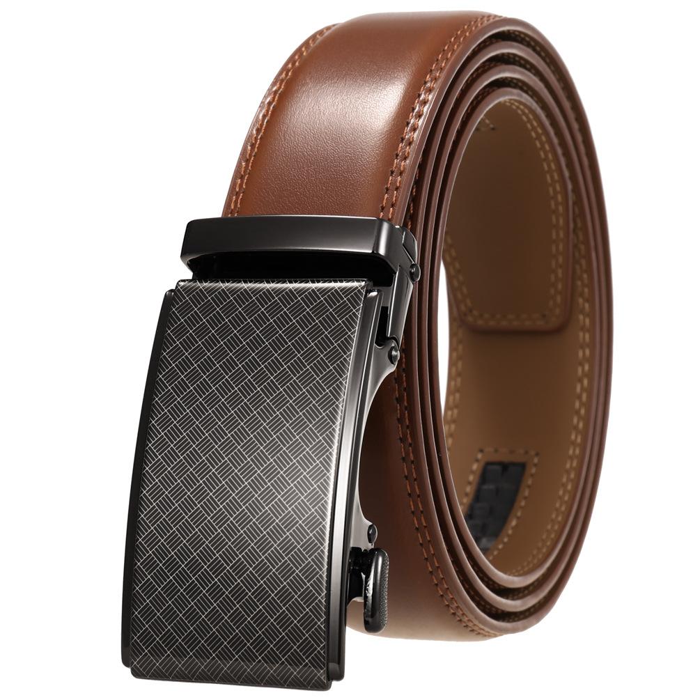 Модный ремень с автоматической пряжкой, мужской ремень из коровьей кожи, ремень из сплава Ly36-24872-1