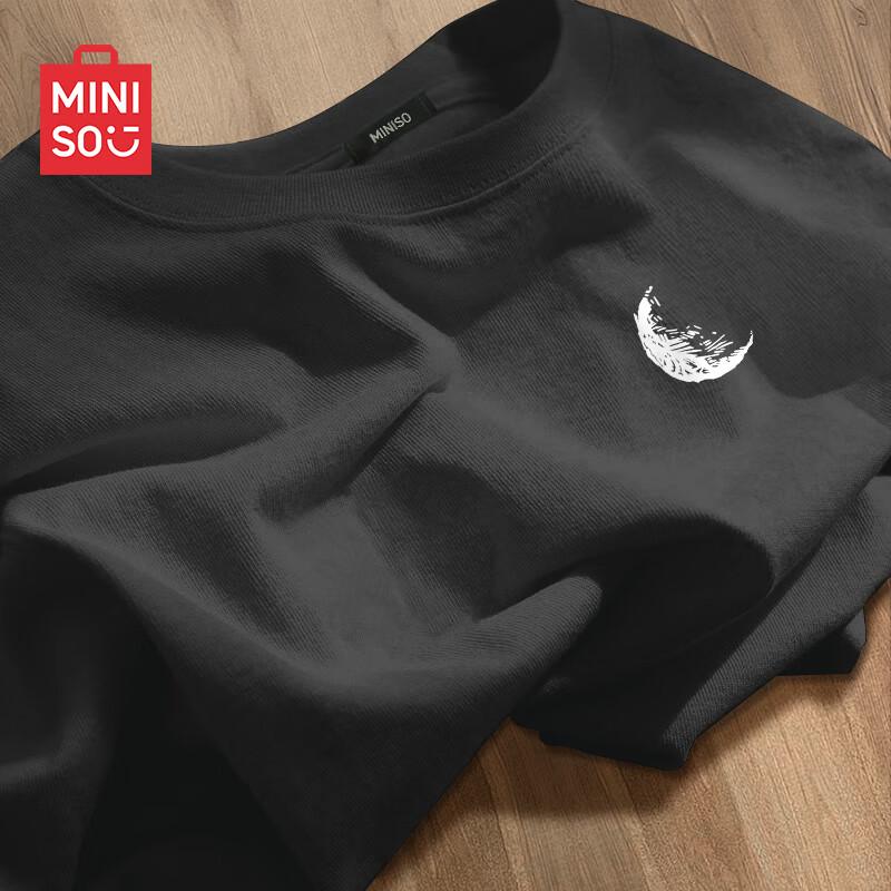 MINISO Мужская повседневная хлопковая футболка с коротким рукавом
