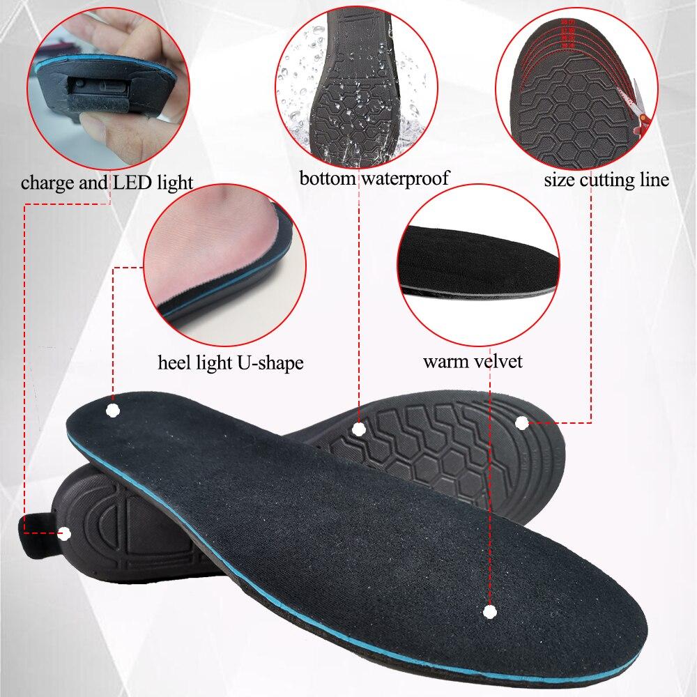 Электрические перезаряжаемые стельки с подогревом 2000 мАч с дистанционным управлением, грелки для ног, подошвы для обуви для мужчин и женщин, зимнее катание на лыжах, рыбалка