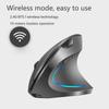 2.4G BT Dual-mode Wireless Vertical Mouse Rechargeable Mouse RGB Streamer 3 Levels Adjustable DPI