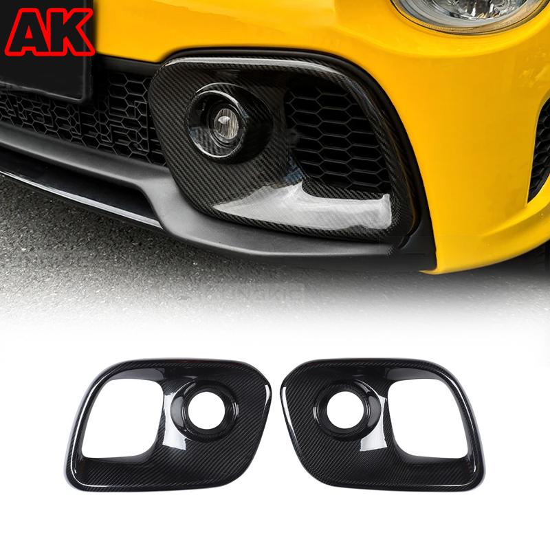 For Abarth 595 695 2017 2018 2019 2020 2021 2022 2023 2024 Real Carbon Fiber Car Front Fog Lamp cover Car Accessories LHD RHD