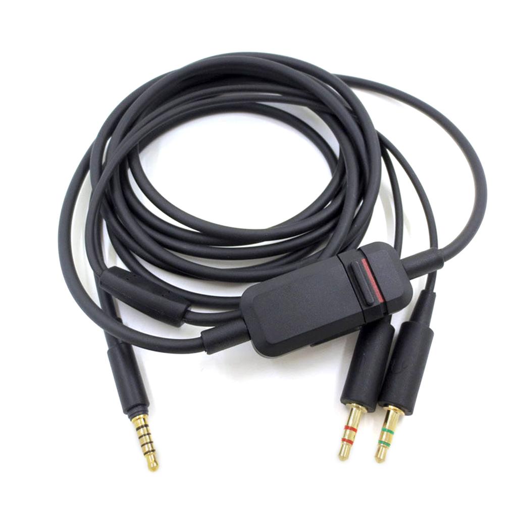 Stereo 3.5mm Audio Cable Gaming Headset Cable for MMX300 Headphone Cable Volume Control Inline Cord Accessories