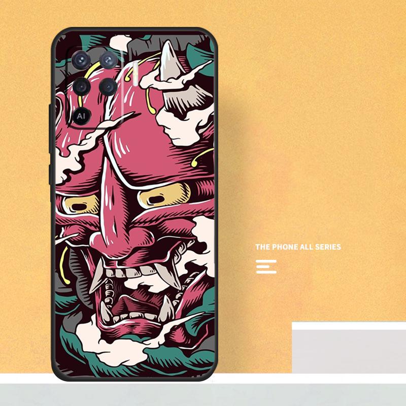 Hannya Demon Oni Case For Oppo A40 A60 A80 A78 A98 A58 A38 A18 A54 A74 A94 A96 A76 A16 A15 A17 A57 A5 A6 Pro