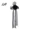 Festival Theme Hair Piece Halloween Skeleton Hand Rose Hairpins Gothic Lace Bow Ribbon Clip for Dark Aesthetic Jewelry Women Girls Realistic