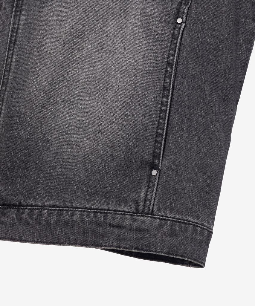 MINDBRIDGE 100% Cotton Collar Contrast Gray Denim Trucker Jacket