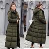 Down Padded Jacket Women's Long Parkas Winter Clothing Korean Slim Over-the-knee Thickened Down Jacket Cotton Jacket