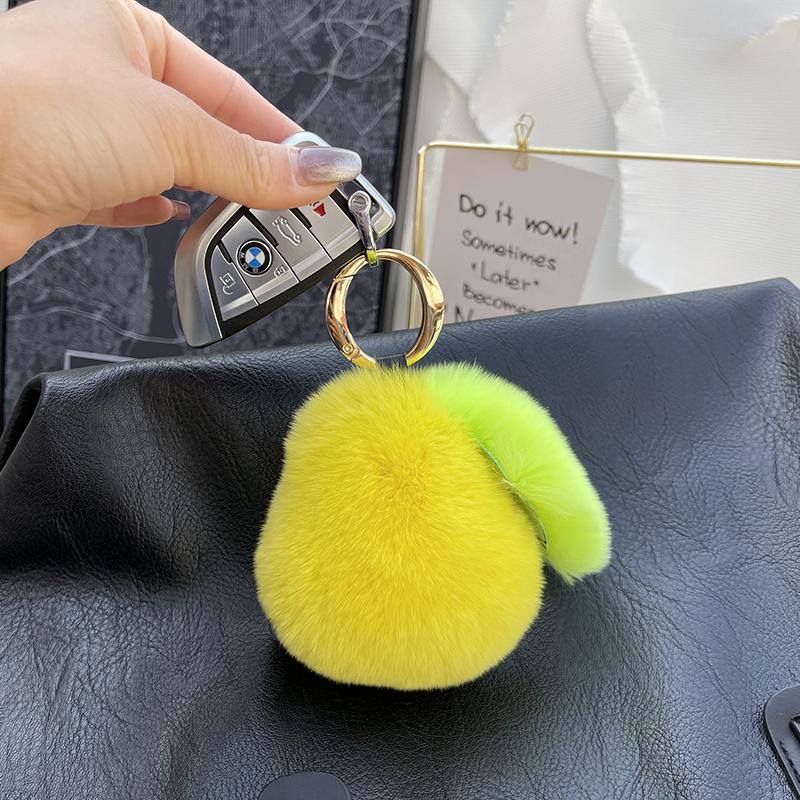 Модный Милый 10см Искусственный Мех Кролика Рекс Шарик Груша Брелок для Женской Сумки Брелок для Ключей Мужской Брелок для Ключей Автомобиля Свадебный Сувенир Подарок Девочке на Вечеринку