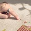 Cartoon Round Plush Carpet Thick Soft Anti Slip Fluffy Rug For Kids Bedroom Living Room Bedside Mat