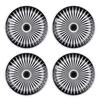 4 Pcs 17in Hubcaps Stylish Look Wear Proof ABS Universal Fit Snap On R17 Wheel Rim Cover for Most