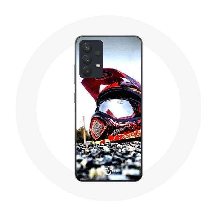 Coque pour Samsung Galaxy A13 4G / A13 4G Lite Casque MotoCross