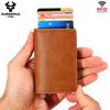 Automatic Card Holder with Anti-magnetic and Anti-skimming Functions, Credit Card Case, Multi-functional Coin Purse, Aluminum Alloy Card Wallet