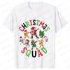 Футболка Christmas Squad Crew для женщин, хип-хоп, мягкие топы Y2k, модные повседневные футболки с принтом Санта-Клауса в стиле Харадзюку, футболки с коротким рукавом